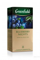 Чай черный ароматизированный Bluberry Nights 25пак. по 1,5гр., термосаше Чай черный ароматизированный Bluberry Nights 25пак. по 1,5гр., термосаше