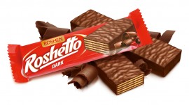 Батончик вафельный Roshetto Dark chocolate, 32г. Батончик вафельный Roshetto Dark chocolate, 32г.