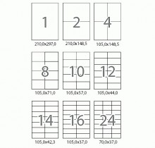 Наклейки Labels (1) 210X297мм., 100л./уп., прямоугольные края, син. (003R96230) Наклейки Labels (1) 210X297мм., 100л./уп., прямоугольные края, син. (003R96230)